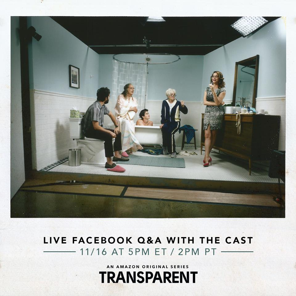 Live Facebook Q&A with Transparent cast - TODAY 4:50pm ET/1:50pm PT